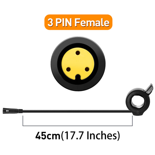Zeekpowa Thumb Throttle for Bafang with 3 Pin Connector, Universal eBike Conversion Kit