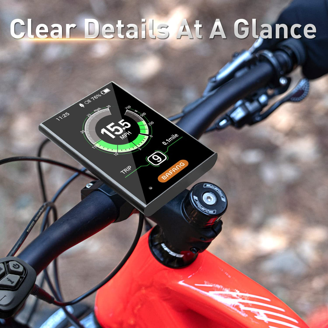 BAFANG DPC18 3.5" eBike Display for BBS01B BBS02B BBS-HD, Auto Backlight, USB Charging