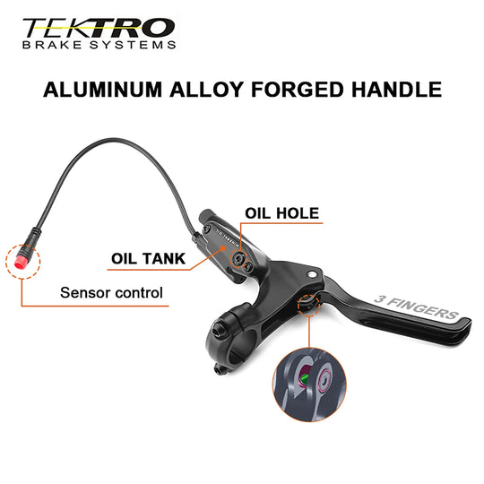 Tektro HD-E350 E-Bike Hydraulic Brakes + TR180-52 Rotor