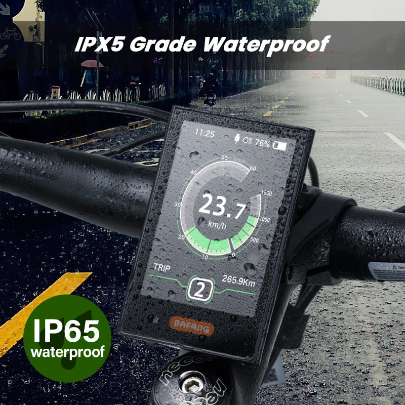 BAFANG DPC18 3.5" eBike Display for BBS01B BBS02B BBS-HD, Auto Backlight, USB Charging