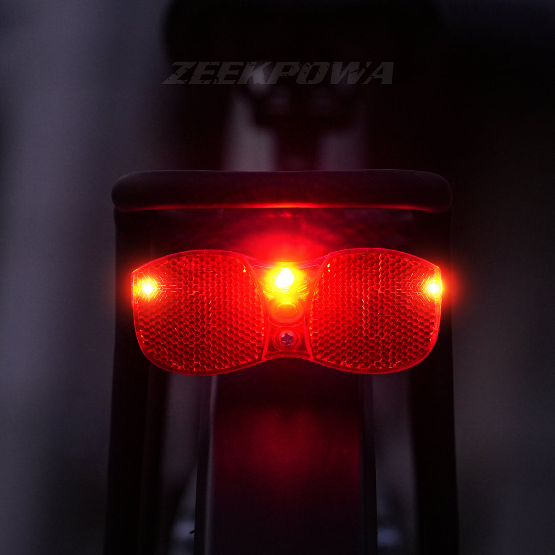 Zeekpowa Rear Light Bicycle Red Reflector Scooter Lamp